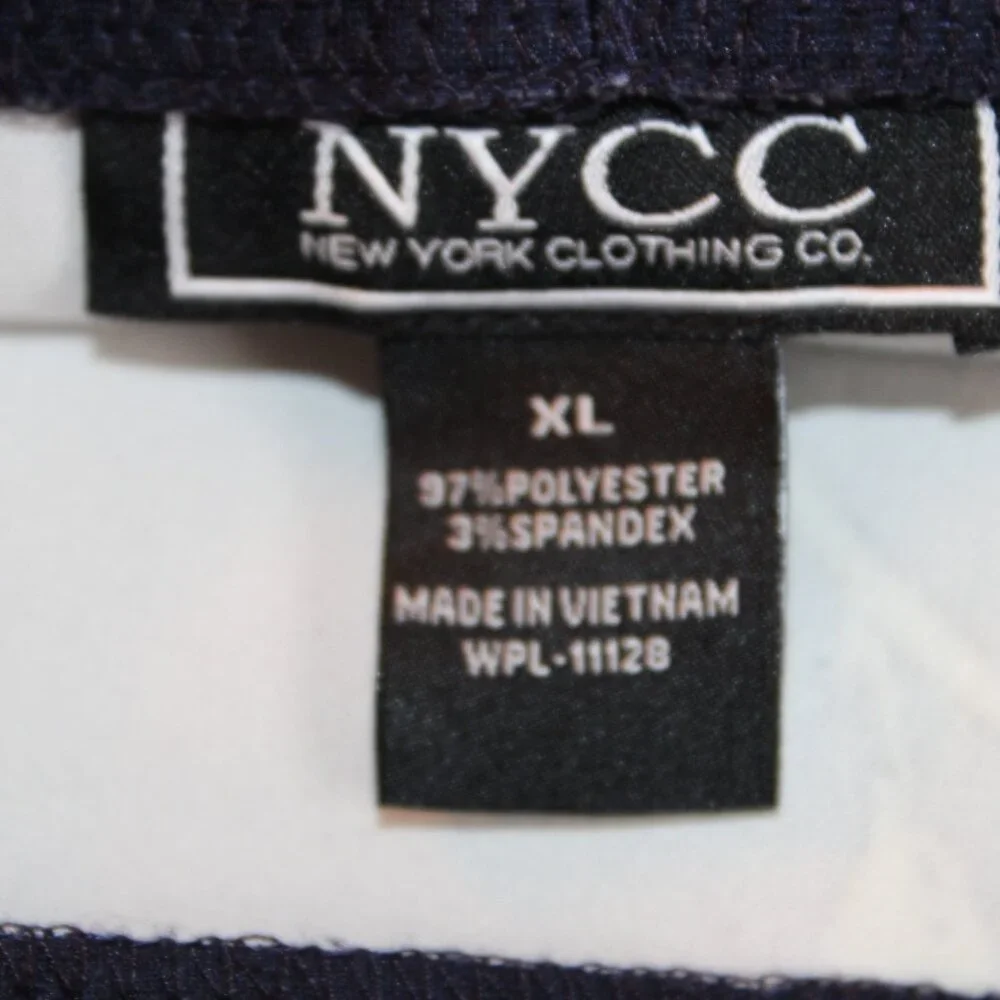 NYCC New York Clothing Company Navy Blue and Yellow Floral Skirt Size XL